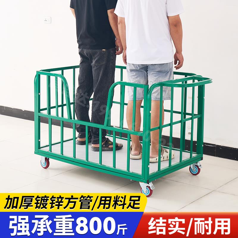 服装厂专用周转手推车裁片车运料推布车成品堆放车物料高栏周转车