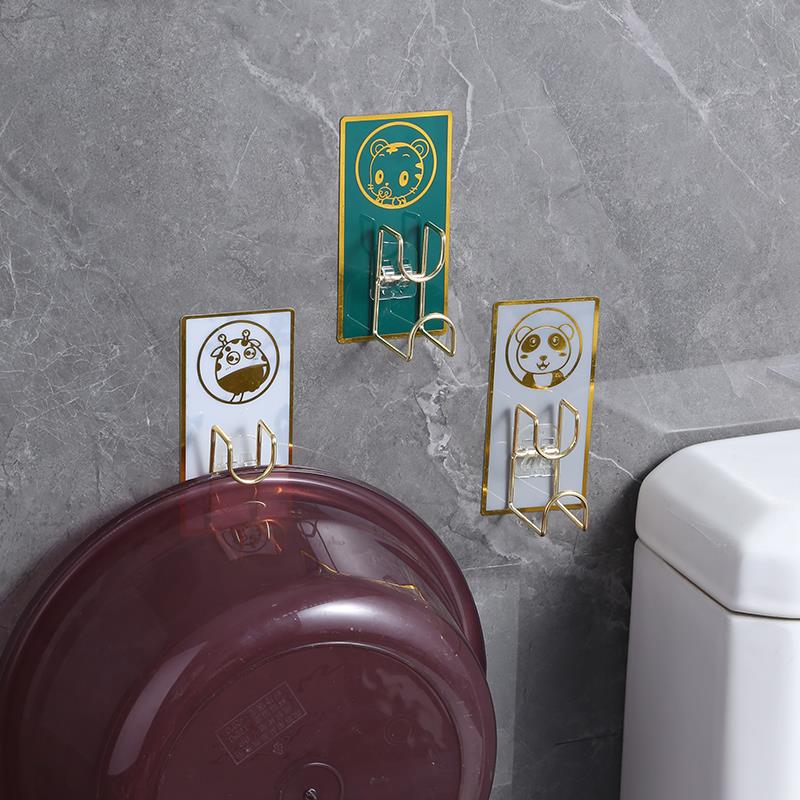 免打孔浴室脸盆架壁挂盆子收纳架卫生间强力粘挂钩厨房墙壁置物架