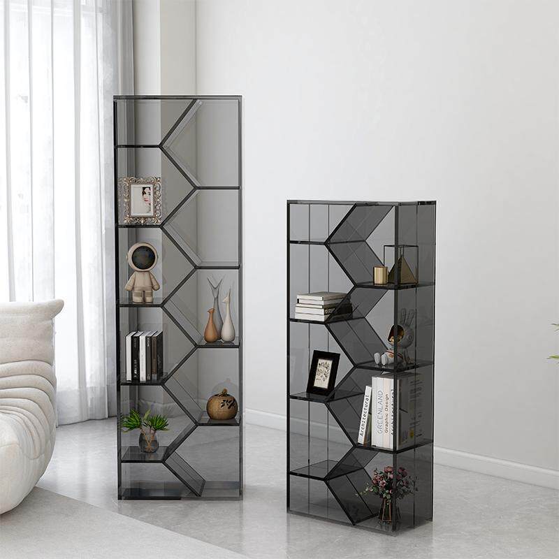 南轩阁亚克力置物架网红落地客厅展示架收纳架书架不规则拼色柜子