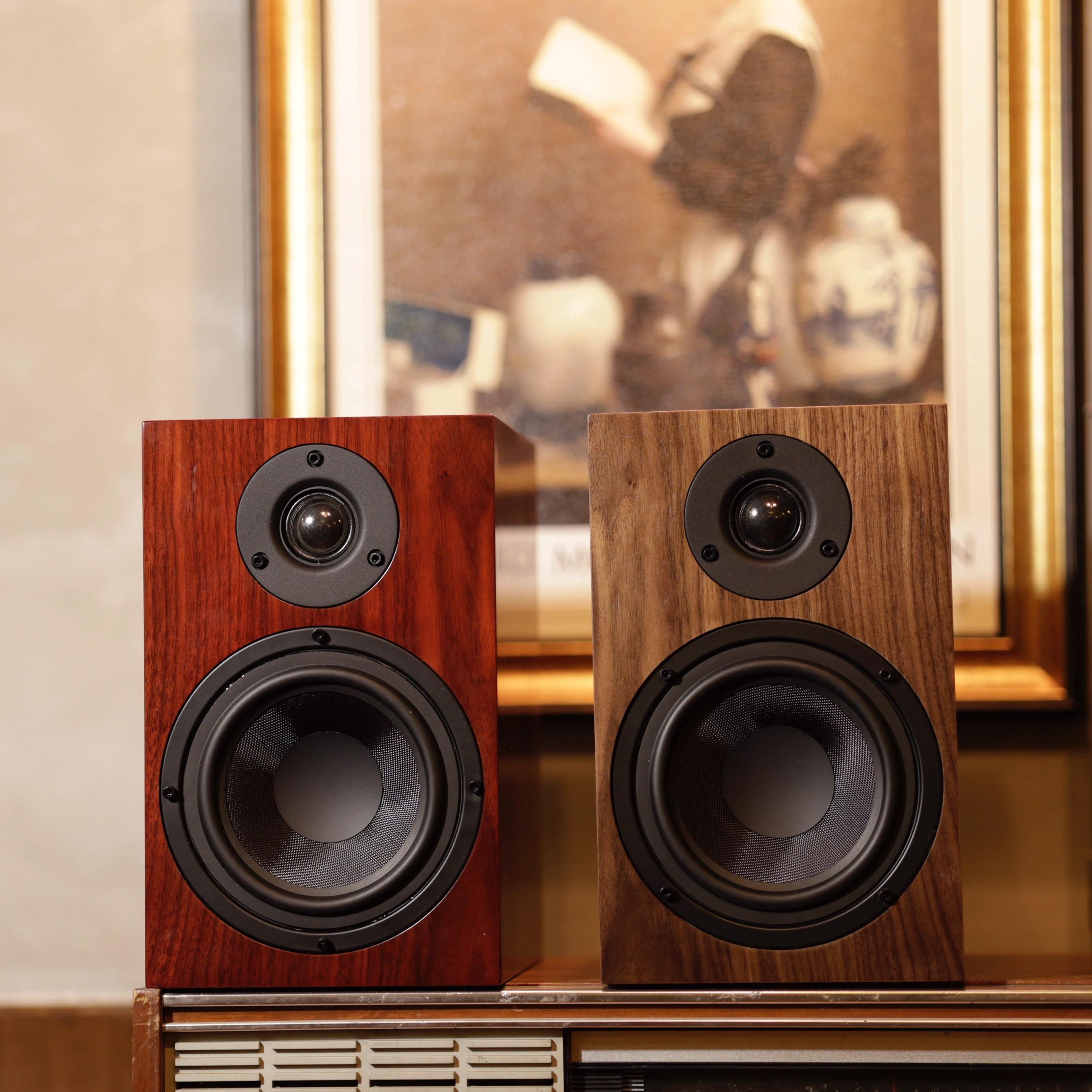 力创宝碟box5发烧书架箱5.5寸无源二分频桌面音箱纯实木贴皮烤漆