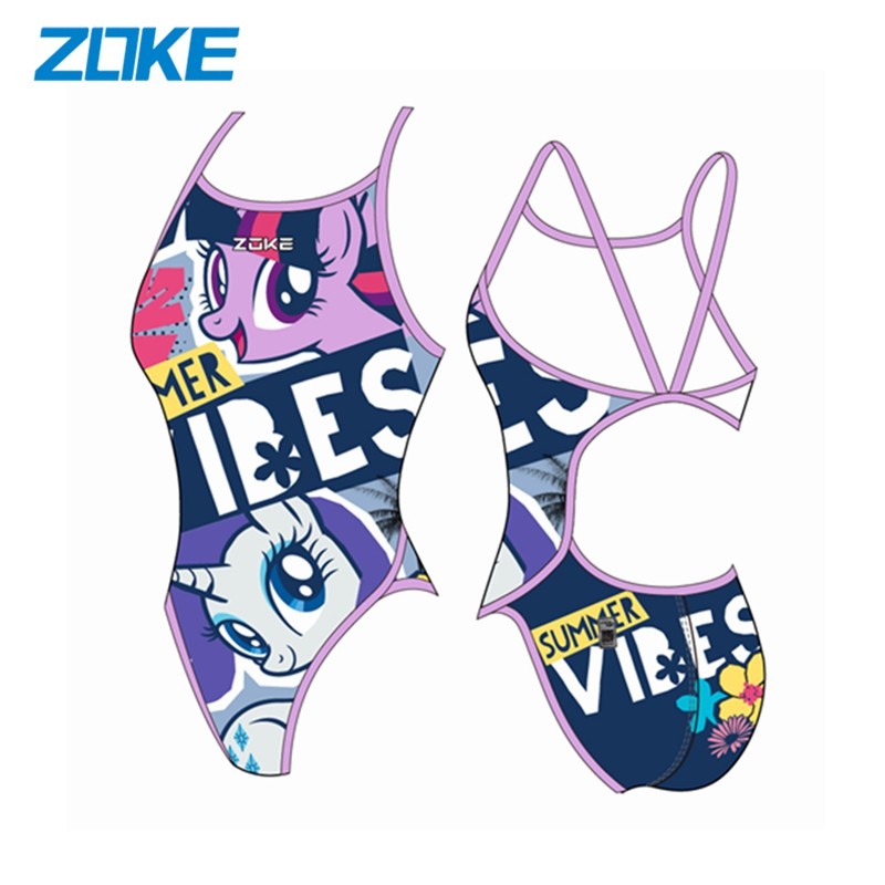 21新品ZOKE连体泳衣s女士三角保守遮肚泳装显瘦专业竞速训练游泳