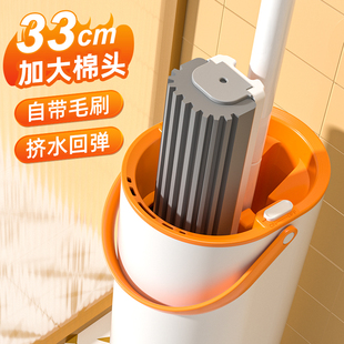 家用一拖净O挤水拖布懒人地拖墩 免手洗海绵拖把吸水胶棉2023新款