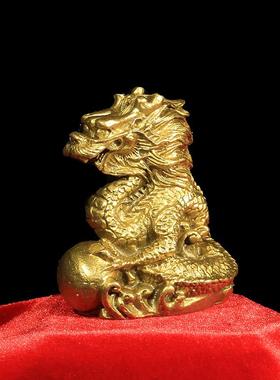 三合贵人猴鼠龙申子辰金属水局三合生肖摆件家居风水用品黄铜生肖