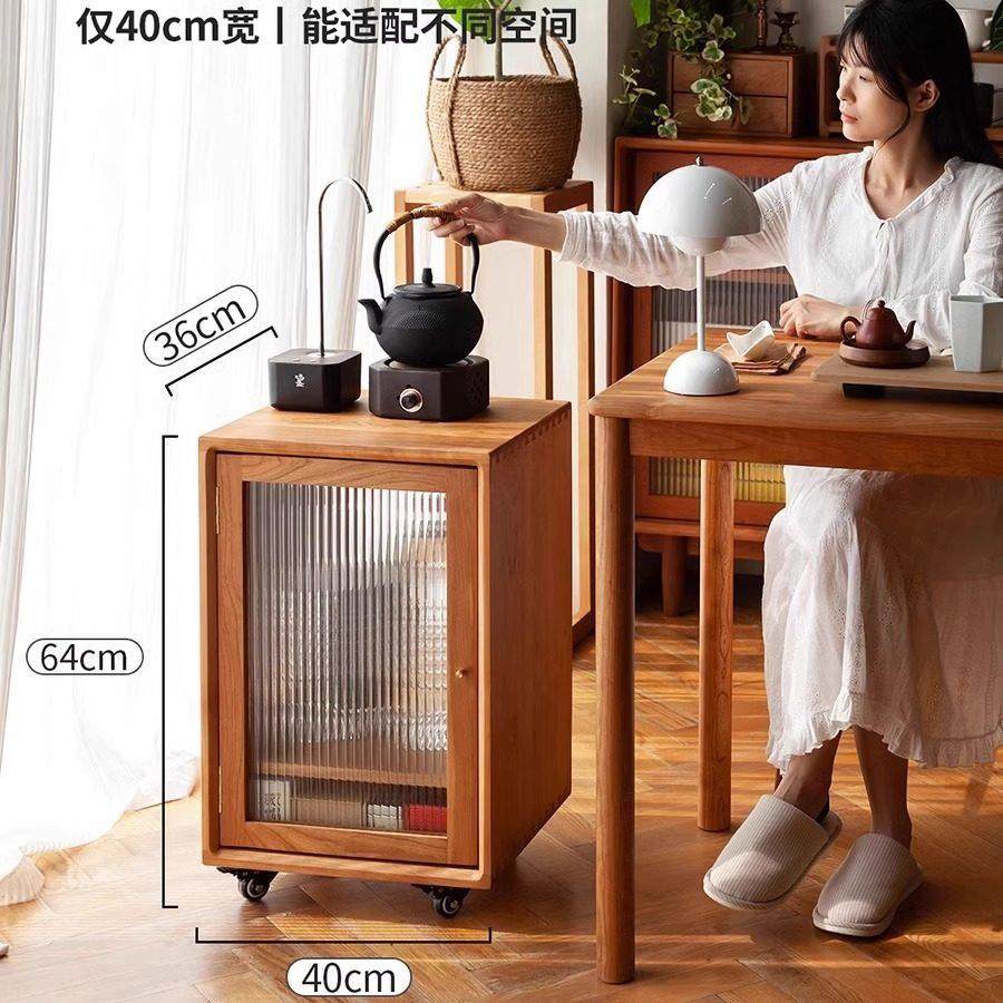 北欧实木边柜茶水柜置物储物收纳柜日式沙发烧水壶边柜家用小茶桌,住宅家具,可移动边柜,淘宝优惠券,粉丝福利购,淘宝优惠卷