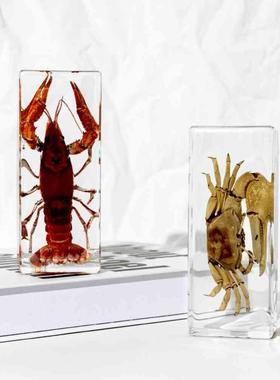 采购产品胶水树脂标本饰品，真蝎子，小龙虾，潮蟹，文创市场工艺