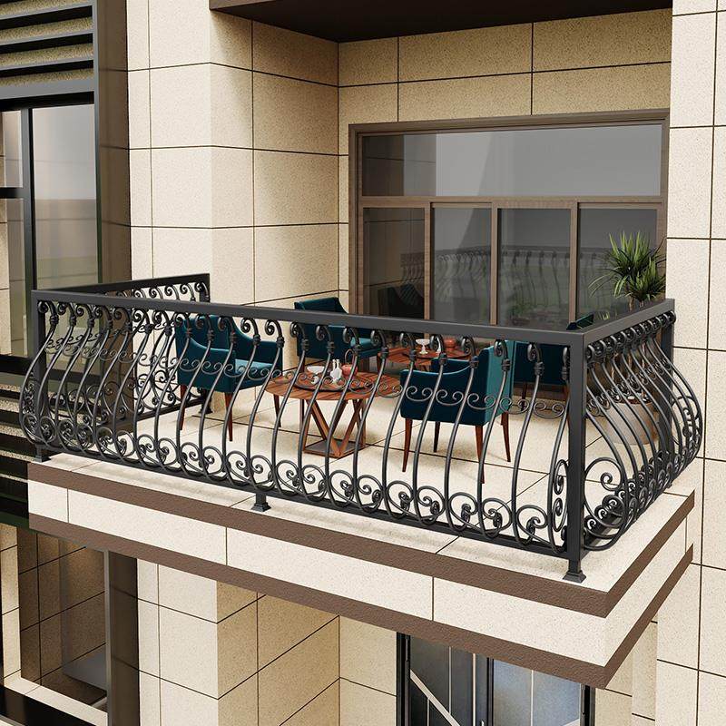 法式铁艺花园庭院定制铝合金欧式阁楼栏杆别墅走廊阳台围栏护栏