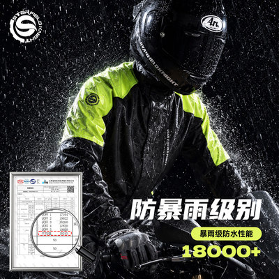 星空骑士摩托车骑行分体式雨衣