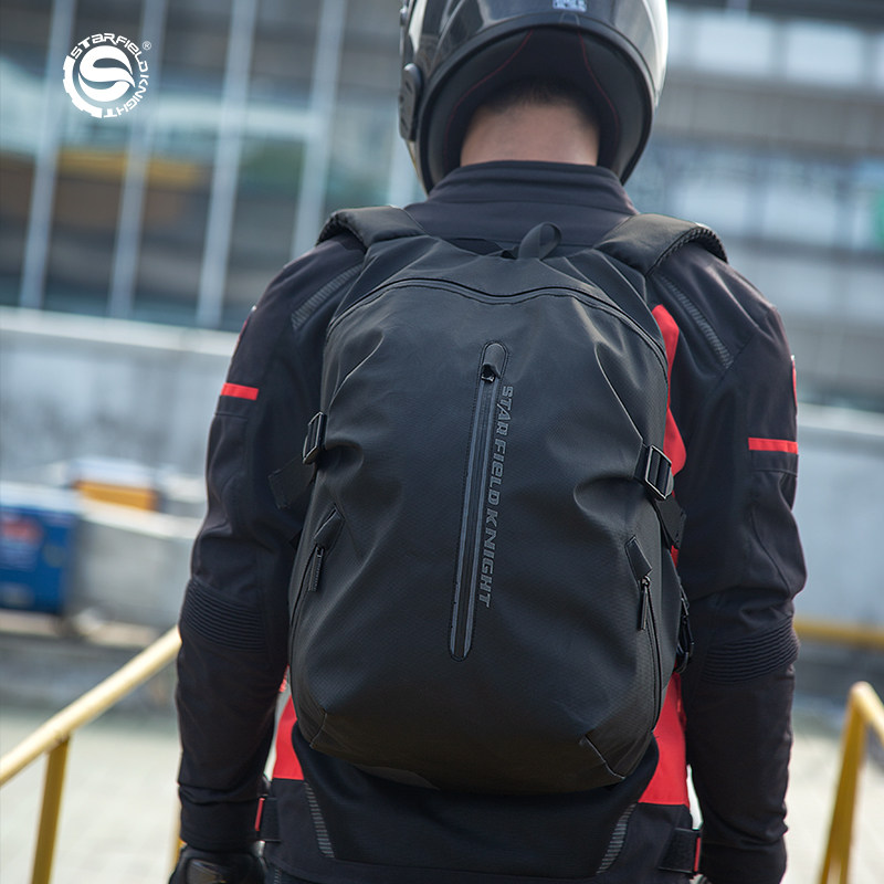 星空骑士摩托车头盔包放全盔双肩包摩旅机车户外休闲骑行背包防水