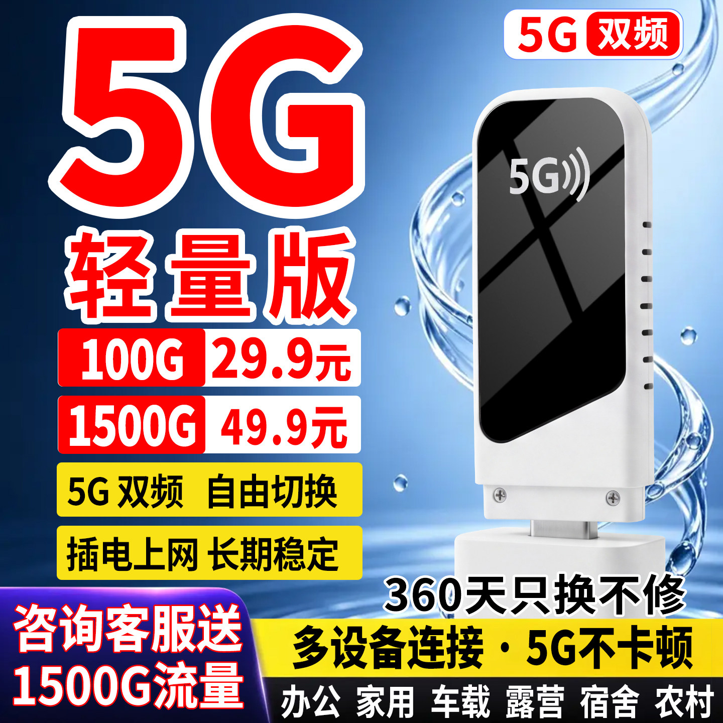 5G 轻量版随身wifi6移动无线网络2026新款多网通用高速上网wi-fi全国随行笔记本手机热点车载直播图片