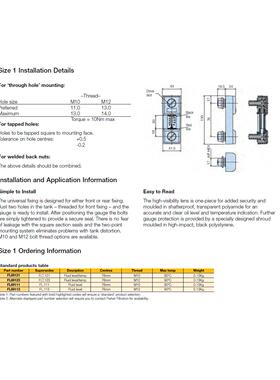 Prker派克 液压过滤-液位 / 温度表 FL69121