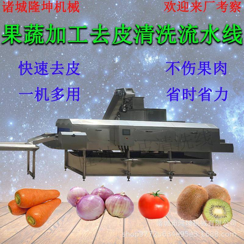 黄桃罐头蒸汽去皮机 厂家直供多功能果蔬脱皮机 全自动商用削皮机