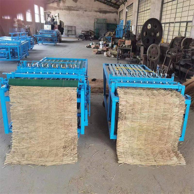自动切边稻草编织机 皮带钉子草帘机 金蝉卵树枝编织机