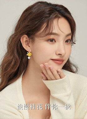 独特漂亮新款耳钉配饰复古耳环饰品黄色耳饰2026耳坠小巧时尚爆款
