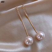 轻奢高级感珍珠耳环女2025新款 爆款 简约气质显脸瘦日常百搭耳坠
