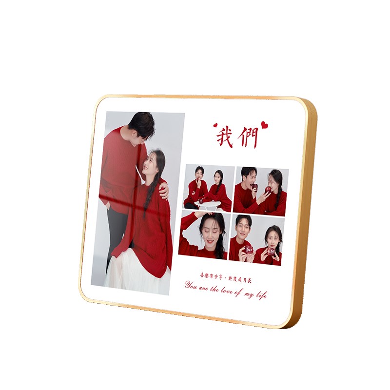 照片打印相框定制婚纱照摆台洗相片做成I结婚照冲印全家福画框装