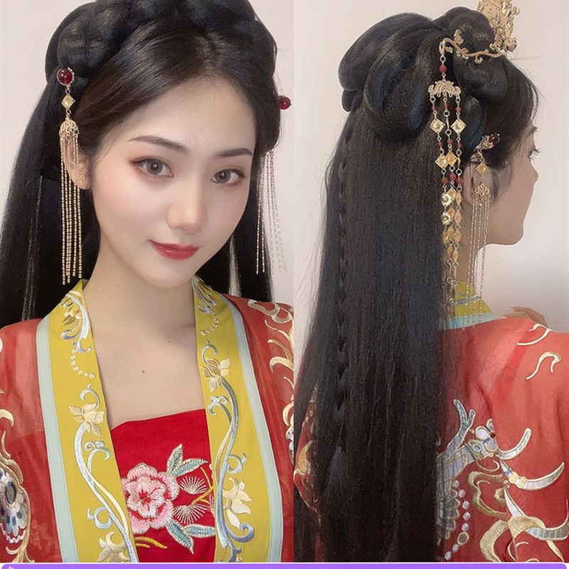 一体式古装造f型假发古风明制汉服发髻女手残党发片发排懒人软发