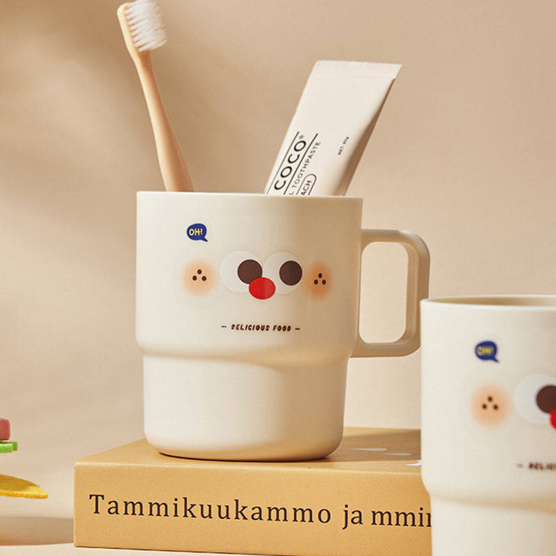 【小奶咖】漱口杯可爱卡通洗漱杯可叠加家用塑料儿童成人刷牙缸,家装主材,牙刷牙杯架/漱口杯,淘宝优惠券,粉丝福利购,淘宝优惠卷