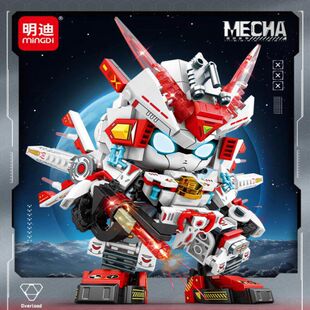 未及银刃乌贼国产拼装积木益智潮玩玩具桌面摆件生手工diy礼物