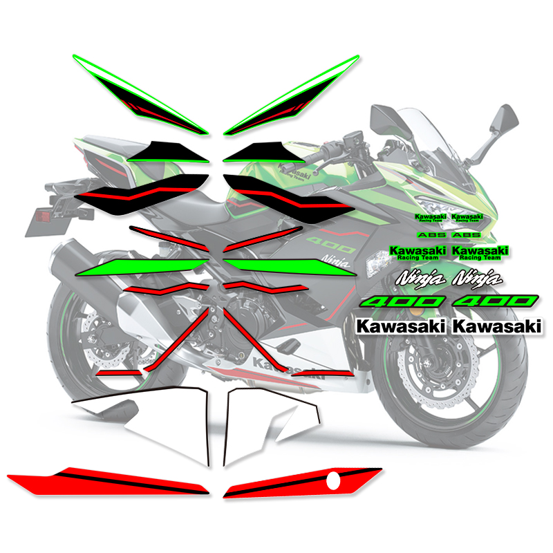 适用川崎忍者400 NINJA400 18-22摩托车贴花外壳贴纸贴膜