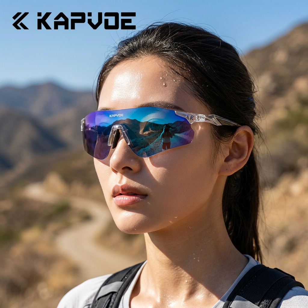 KAPVOE卡普沃光感变色骑行眼镜专业级户外跑步防风镜太阳镜男女