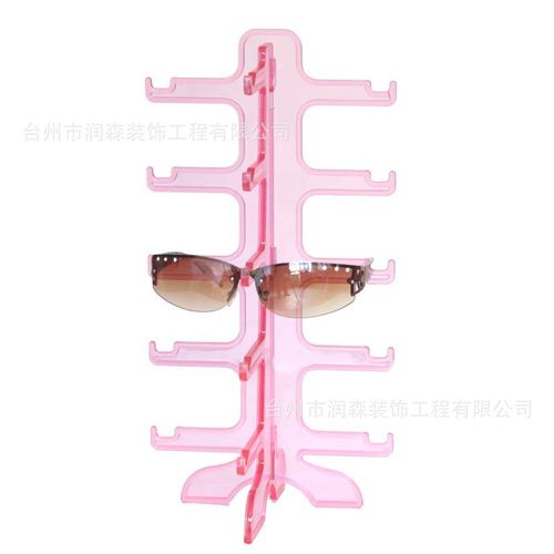 可拆卸简易太阳镜展架通透眼镜展示架眼镜展架墨镜小架子架子5付