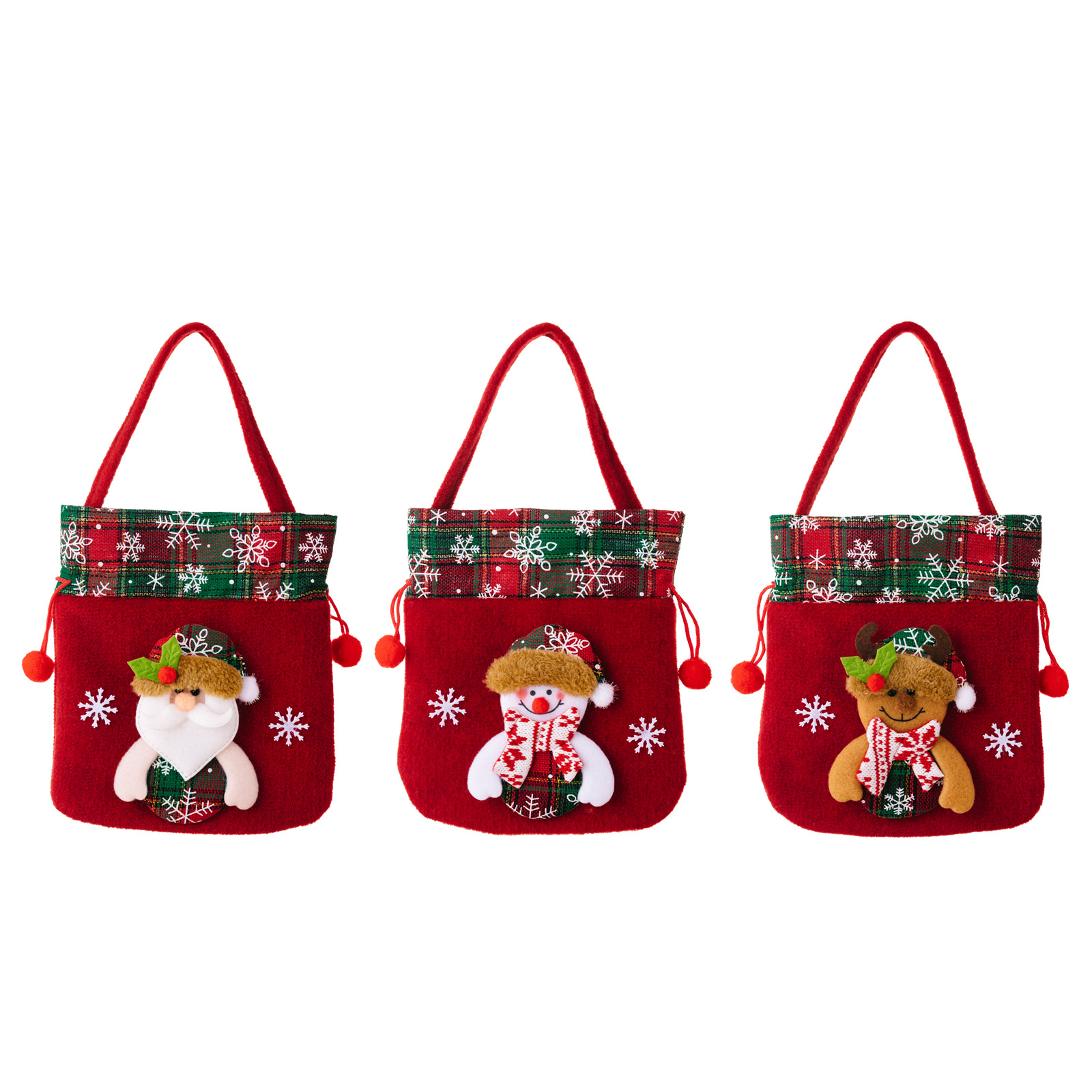 新款圣诞节加厚绒布礼物袋糖果袋平安夜包装盒圣诞礼品袋