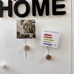 创意便签夹冰箱贴洞洞板入户门磁吸装饰磁贴磁力贴免打孔磁吸贴