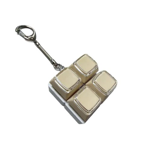 解压按键一字4键试轴器键盘机械按键减压捏捏钥匙扣玩具挂件