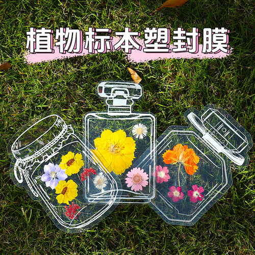 透明植物干花书签手工diy材料包标本滴胶瓶子压花书签贴儿童自制