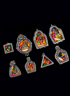 西藏嘎乌盒唐卡吊坠 小唐卡嘎乌盒项链不掉色防水空盒子