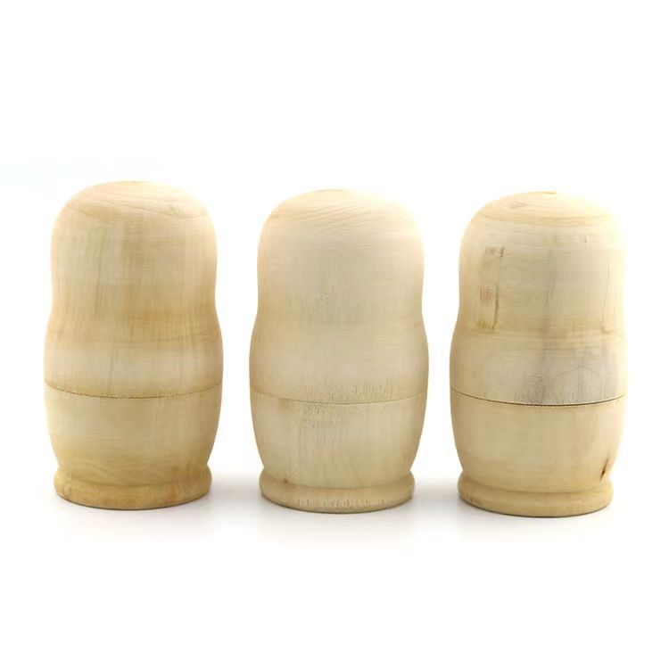 俄罗斯套娃五层木制玩具白胚工艺品diy工艺木制玩具