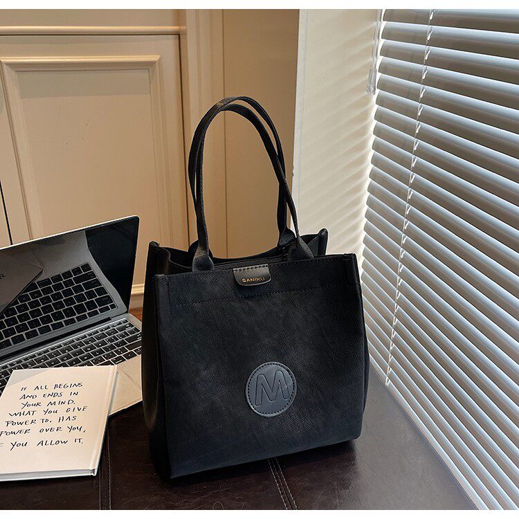 2026新款PU通勤包高颜值妈咪包饭盒手拎包简约潮流女士便捷包