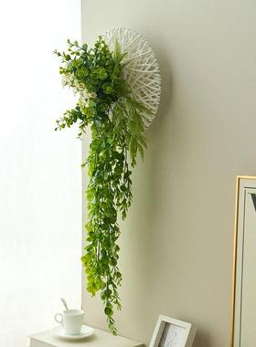 创意壁挂装饰花小清DXT新假挂绿厅植卧室餐厅墙面改造氛客围感饰