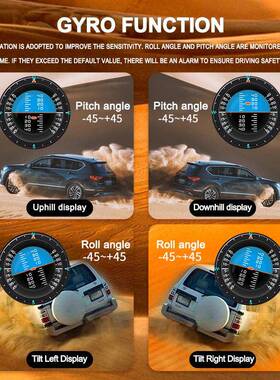 LUFI四代x7汽车仪改装多功能OBD表涡压力油排73706温空轮燃比转速