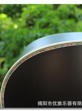 4光1G寸椴木民缺角谣练习琴A41哑黑色新手入门AG41木吉他jita乐器