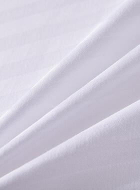 家40s酒店布草宾纯馆式居床上用品酒店四件套白ATB条纹床单被套厂