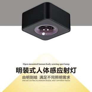 %人2NzYbSfF体感应灯吸式l顶ed天花灯入户门口玄w关感应道灯人身