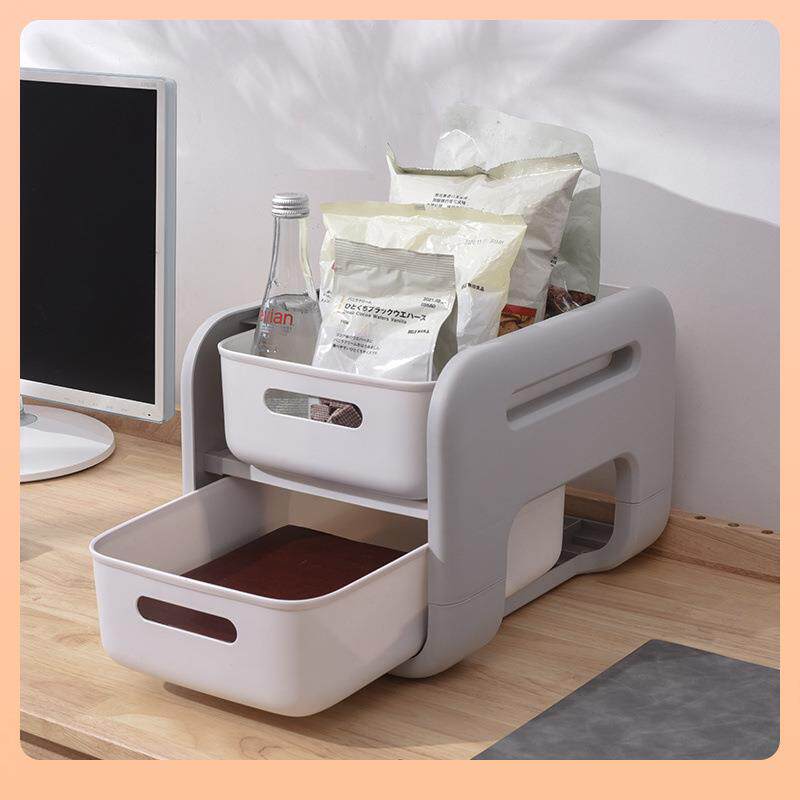 &oplus;百露厨房筐下水槽置物架双F76HS59M层架收拉式橱柜整收纳盒调料