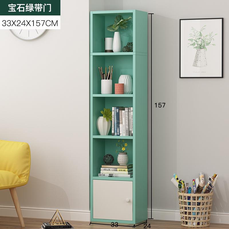 my儿童书架落地夹缝置物LXA架客厅用学生靠家简墙易小书柜带门省