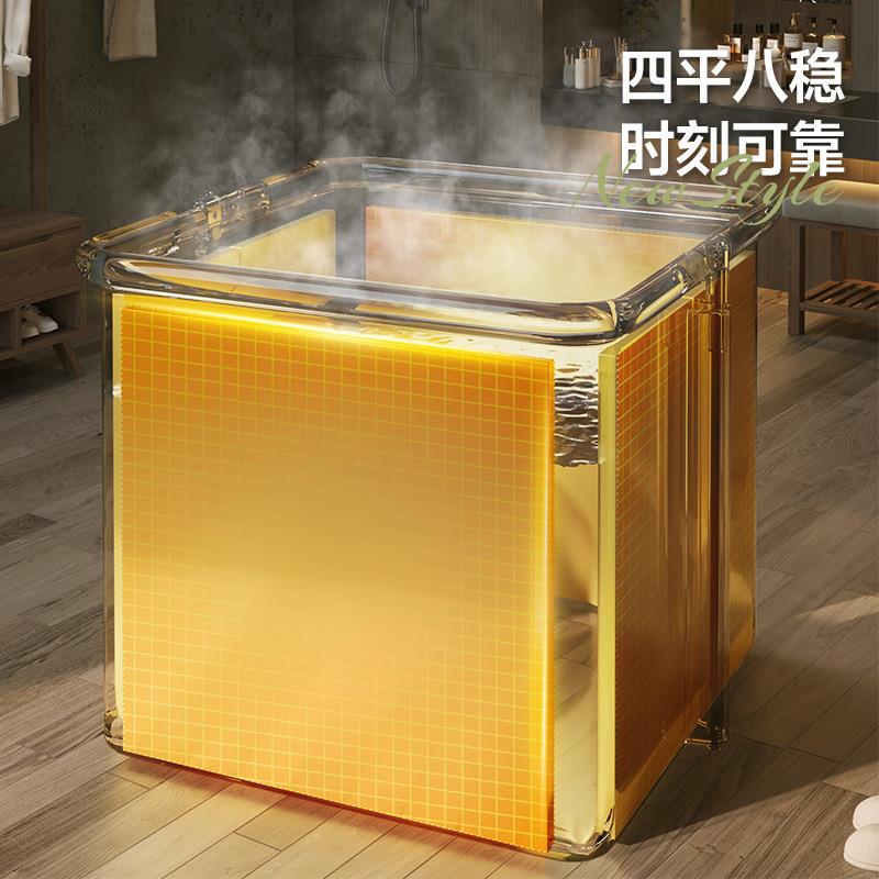 领安阅泡澡桶大叠人专用超划算成人GGL款可折式免装便携新款大号