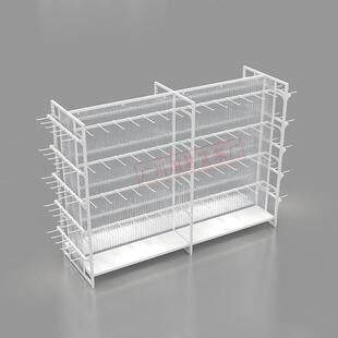 展架 名创货架精品饰品店双展柜面物示中岛货479架宠层板挂钩款