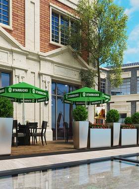 户外不锈花组合铁艺花坛铝合金箱市政花槽售楼部种庭院优ZVT惠植