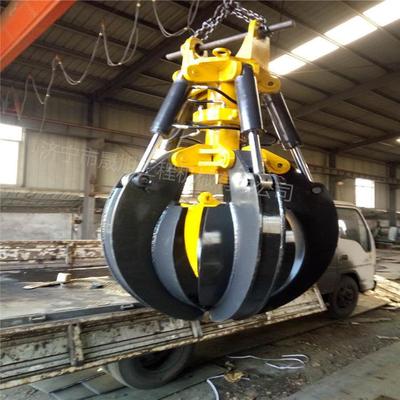 挖掘机多瓣抓加厚ZMT莲加固钢抓夹抓岩石不废旋转多瓣花斗抓斗