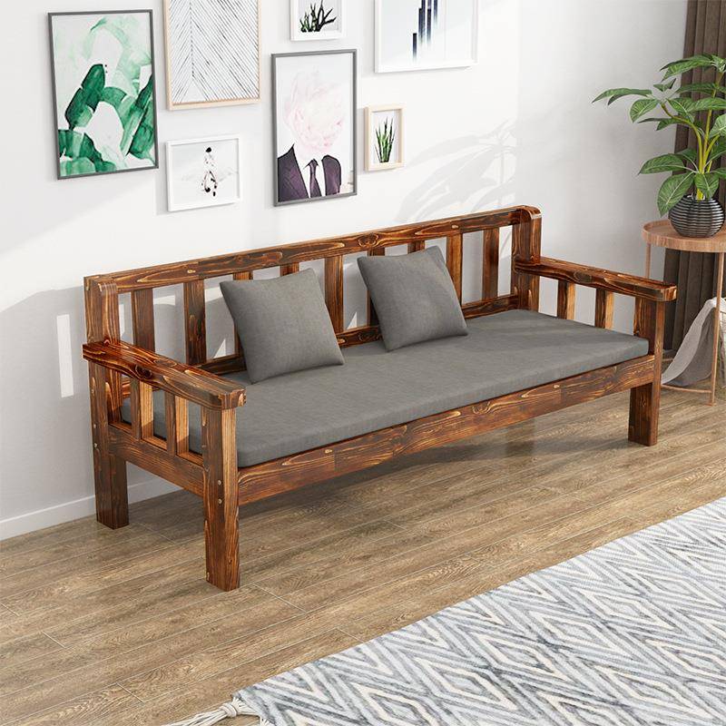 实质DDY木沙发组合全实小木户型厅客木长椅新中式三人位经济型木