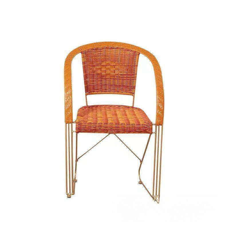 A无品牌/2C藤椅办椅家用钢筋弹性透气藤编椅子加公固手工加织固编