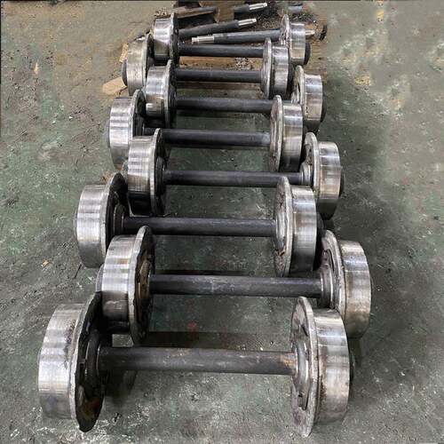 1T固JNJ定式轮车φ300车实心矿轮对600mm/900mm轨距空心矿车轮矿