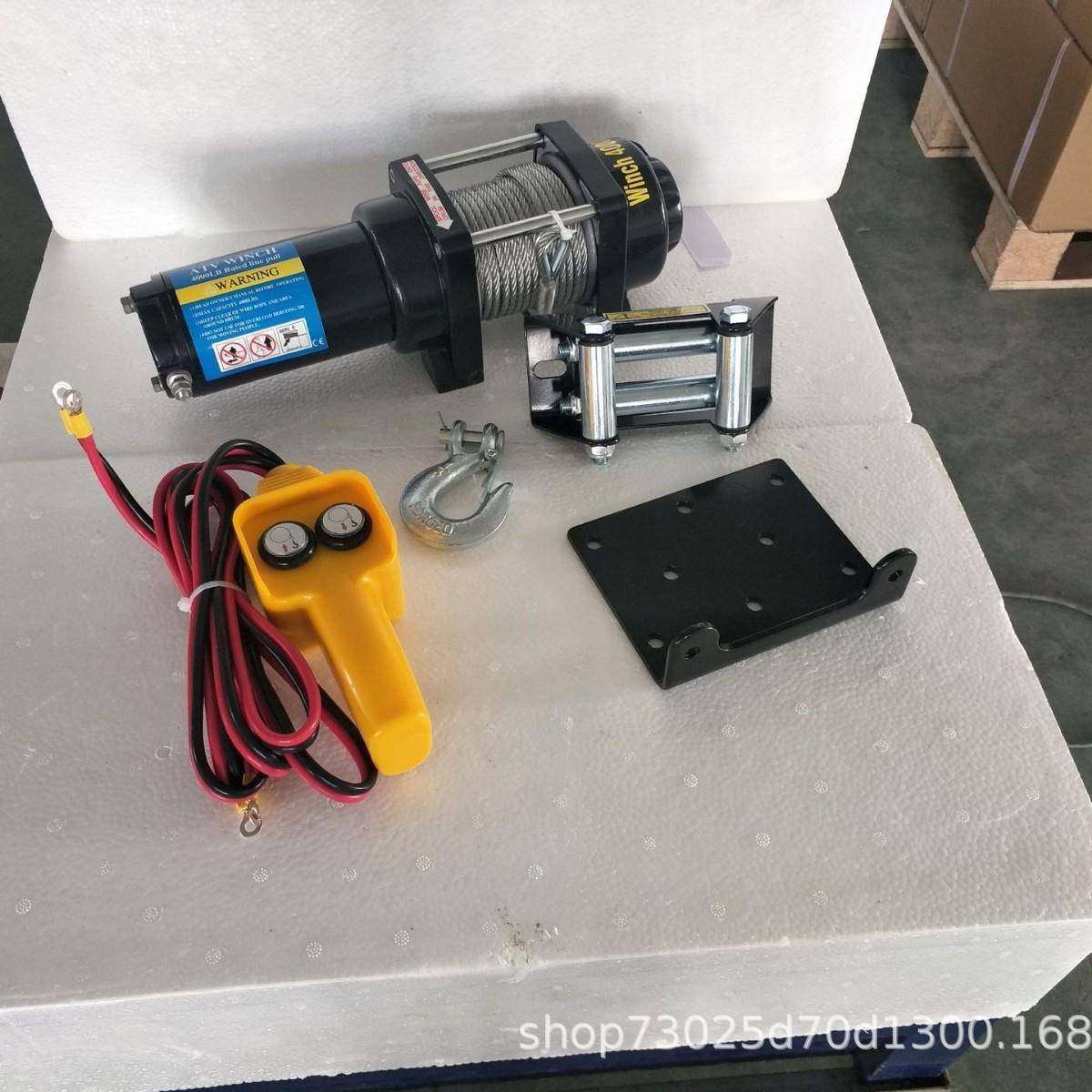 车载车绞盘吊机电动win2小ch12/4v遥控拖卷扬机钢丝绳智能无品牌/