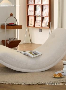 新款可摇摇椅休闲小户客厅卧室懒可躺睡人沙发摇摇椅小型型102716