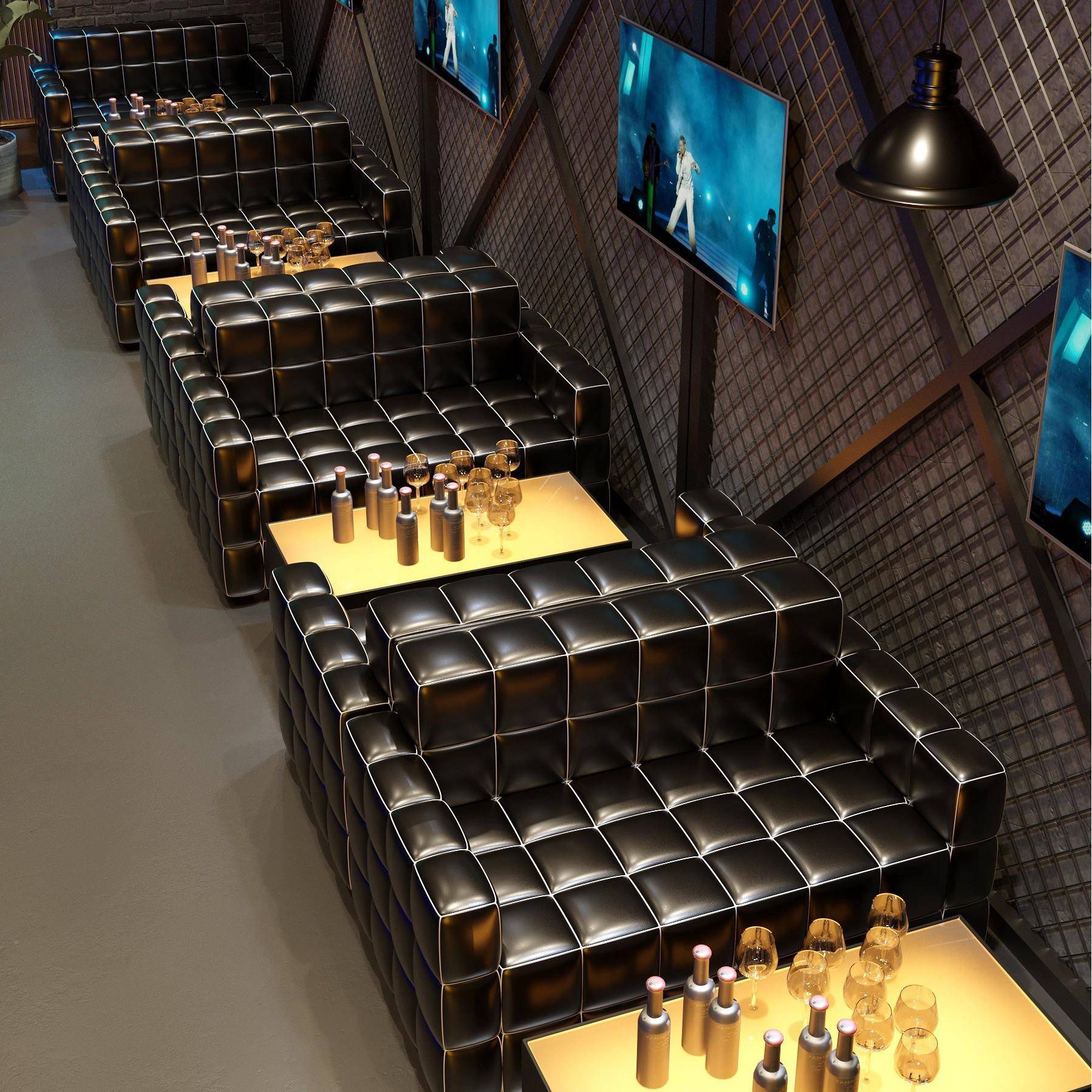 脚酒吧散桌椅软包沙发组合台复高桌餐桌仿岩板TAR大理石古靠墙吧