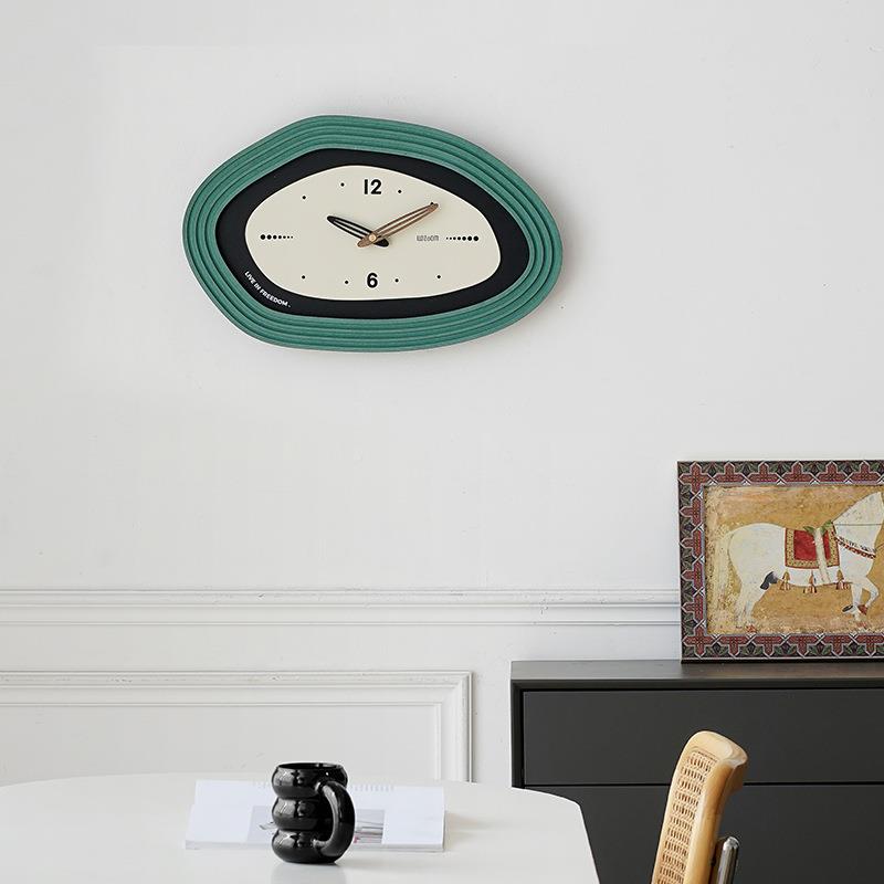 WOZOM屋准免打孔艺术创O意挂表厅BHY轻奢网红家用客时钟餐钟厅装